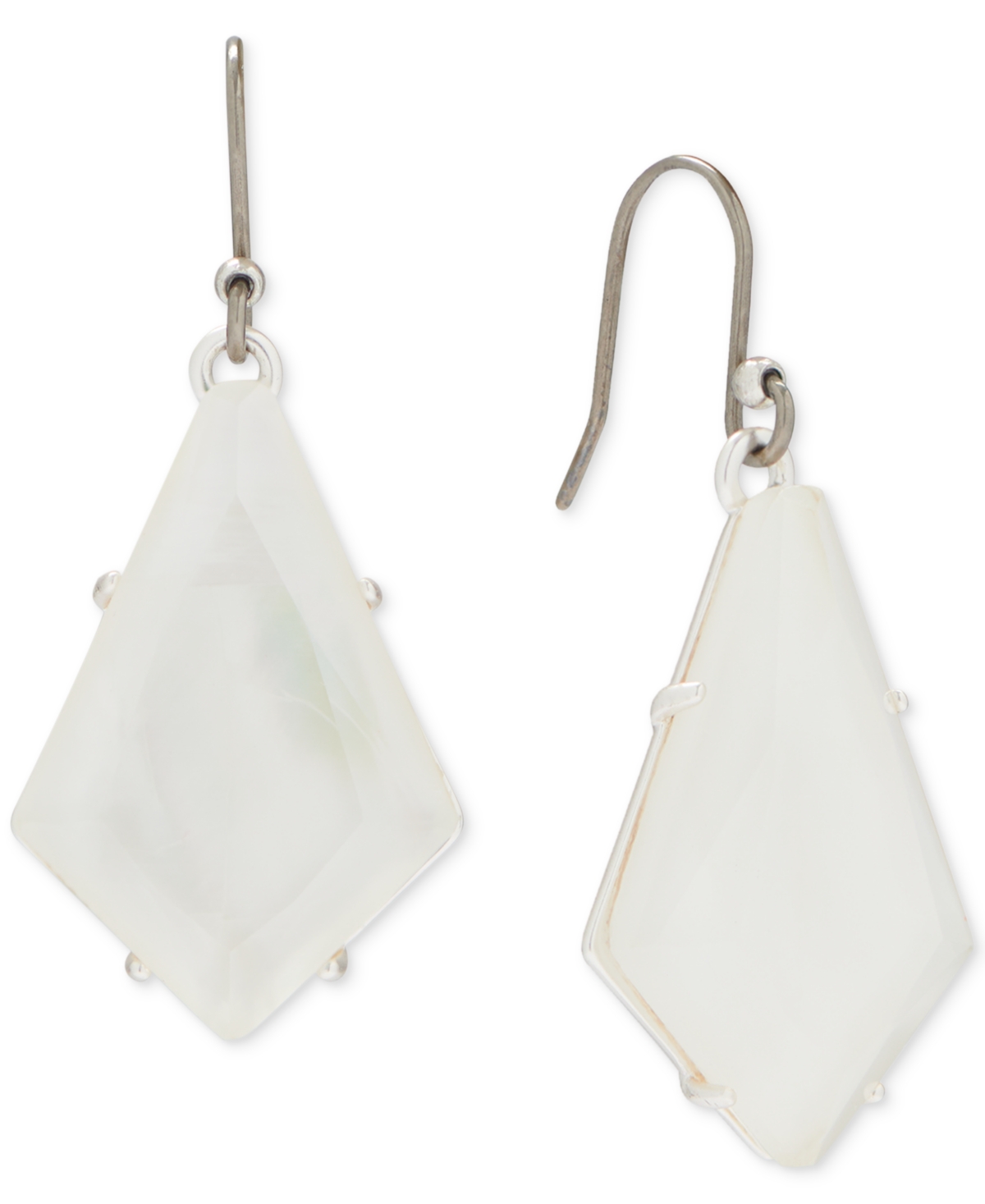 Lucky Brand Silver-tone Opalescent Crystal Earrings