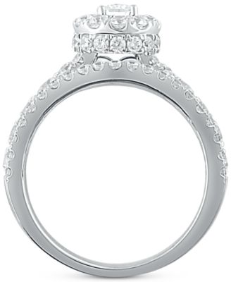 Diamond Oval Halo Bridal Set (2 ct. t.w.) in 14k White Gold