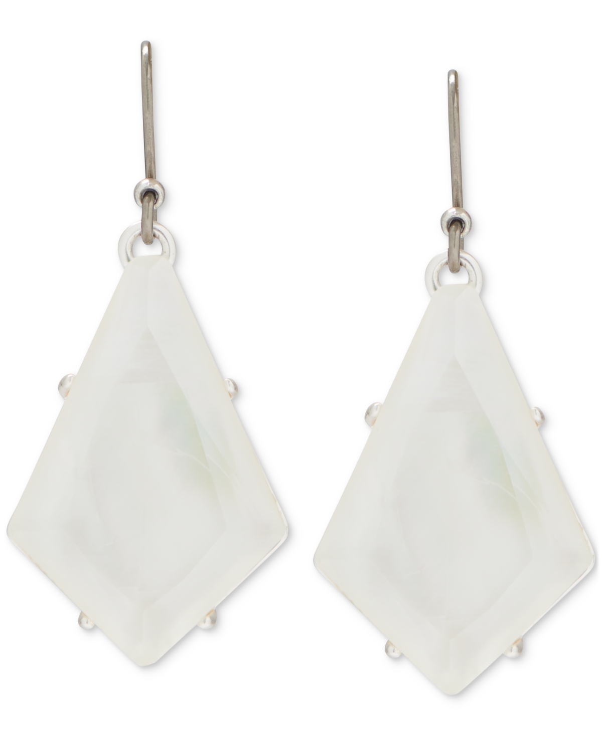 Shop Lucky Brand Silver-tone Opalescent Crystal Earrings