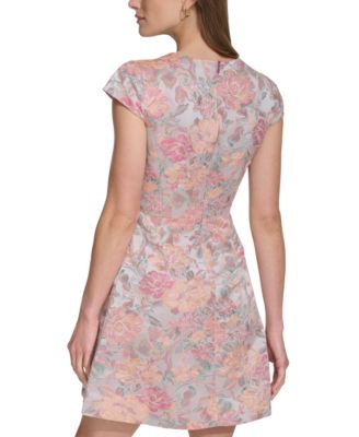 green emerald velvet dress Vince Camuto Women's PTD Scuba Fit & Flare Dress, Lavender at Amazon  Women's Clothing store