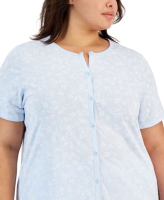 Plus Size 2-Pc. Cotton Cropped Pajamas Set, Created for Macy's