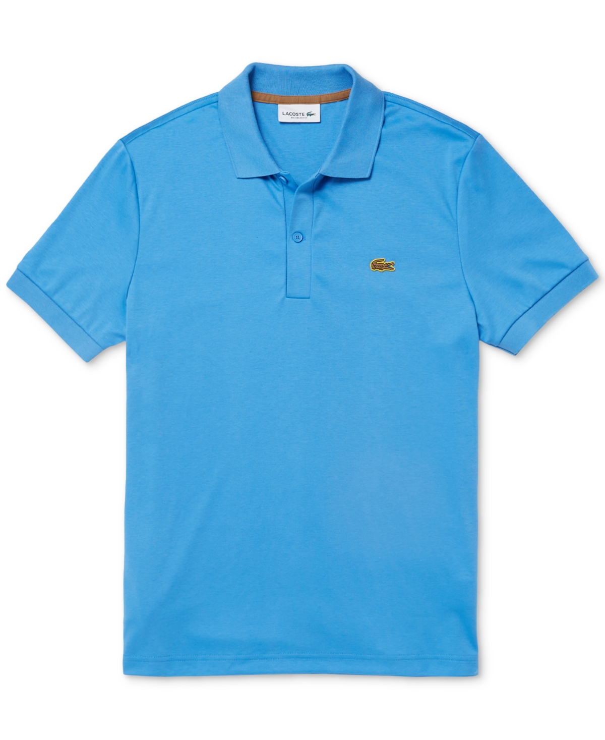 Lacoste Men's Short Sleeve Button-placket Logo Polo Shirt In Blue