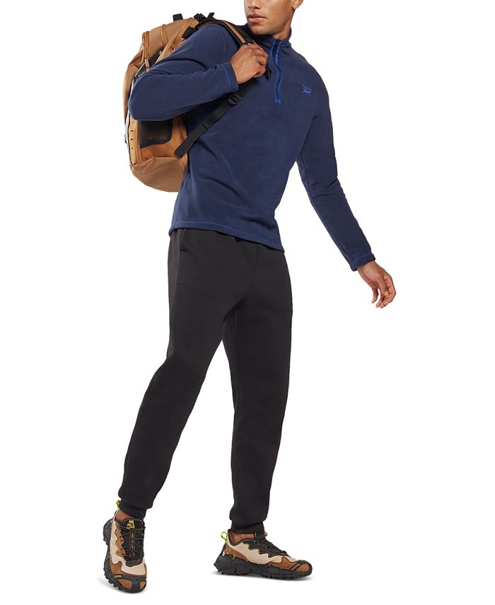 Reebok Men s Weiss Slim Fit Polar Fleece Quarter Zip Sweatshirt