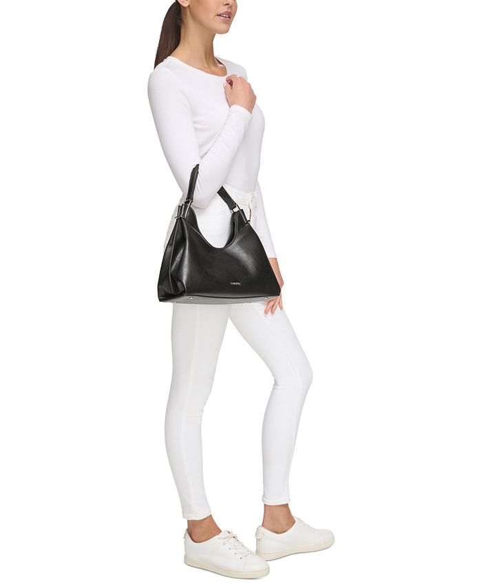 Calvin Klein Falcon Shoulder Bag with Snap Closure Macy's