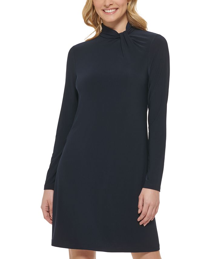 Tommy Hilfiger - Twist Front V Neck Mini Dress