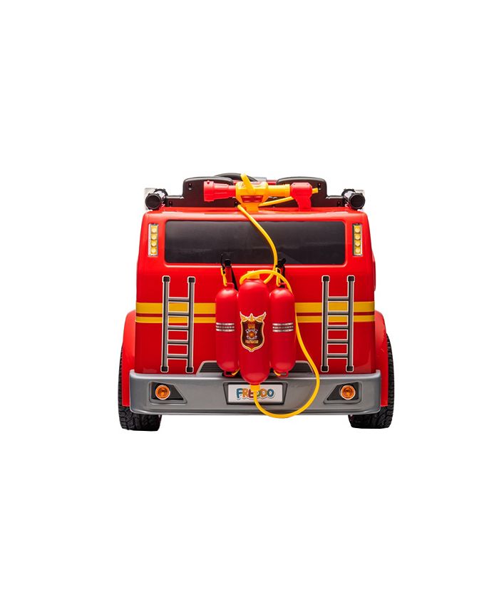 Freddo Fire Truck 24 Volt 2-Seater Ride-on with LED Lights, Water ...