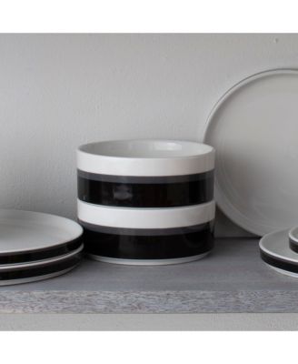 Colorstax Stripe 16-Piece Dinnerware Set, Service for 4