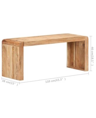 Bench 43.3"x15"x18.1" Solid Acacia Wood