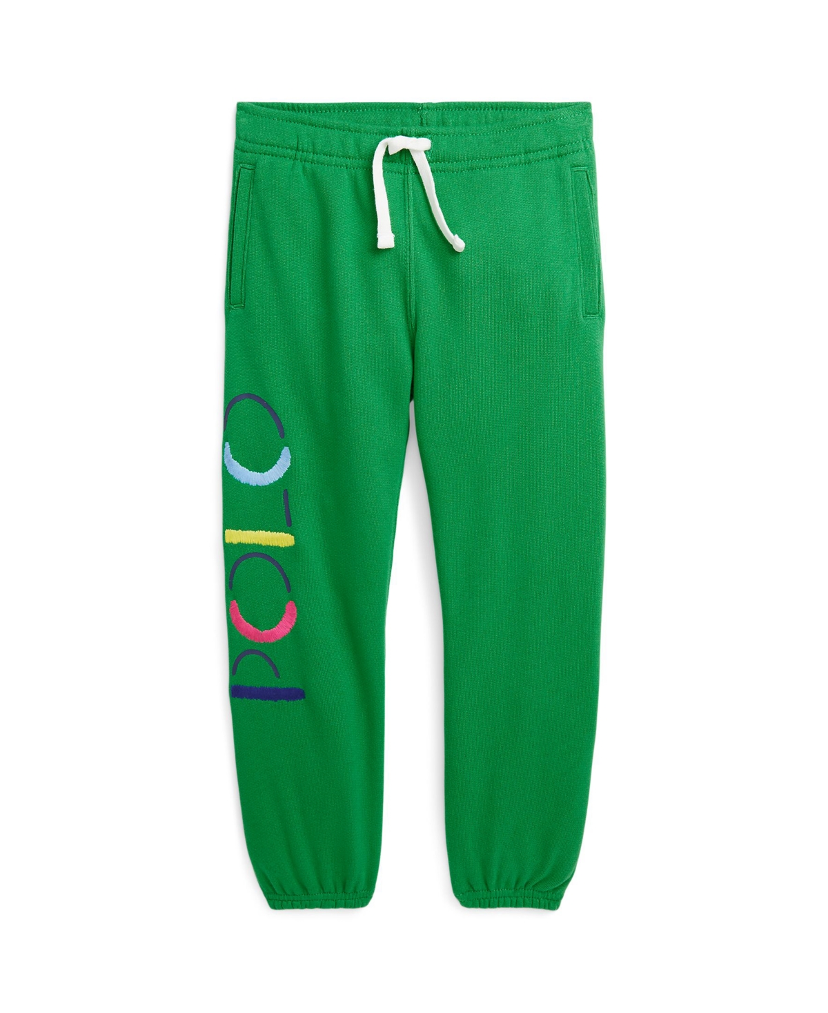 Shop Polo Ralph Lauren Toddler And Little Girls Logo Fleece Jogger Pants In Preppy Green