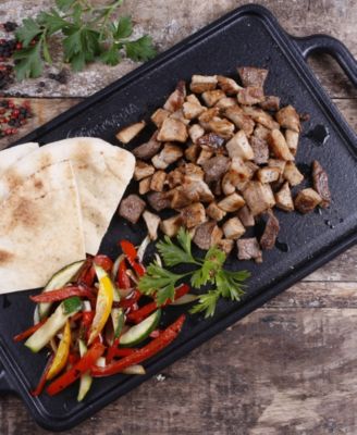 Rectangular 13" Cast Iron, Reversible Griddle Grill