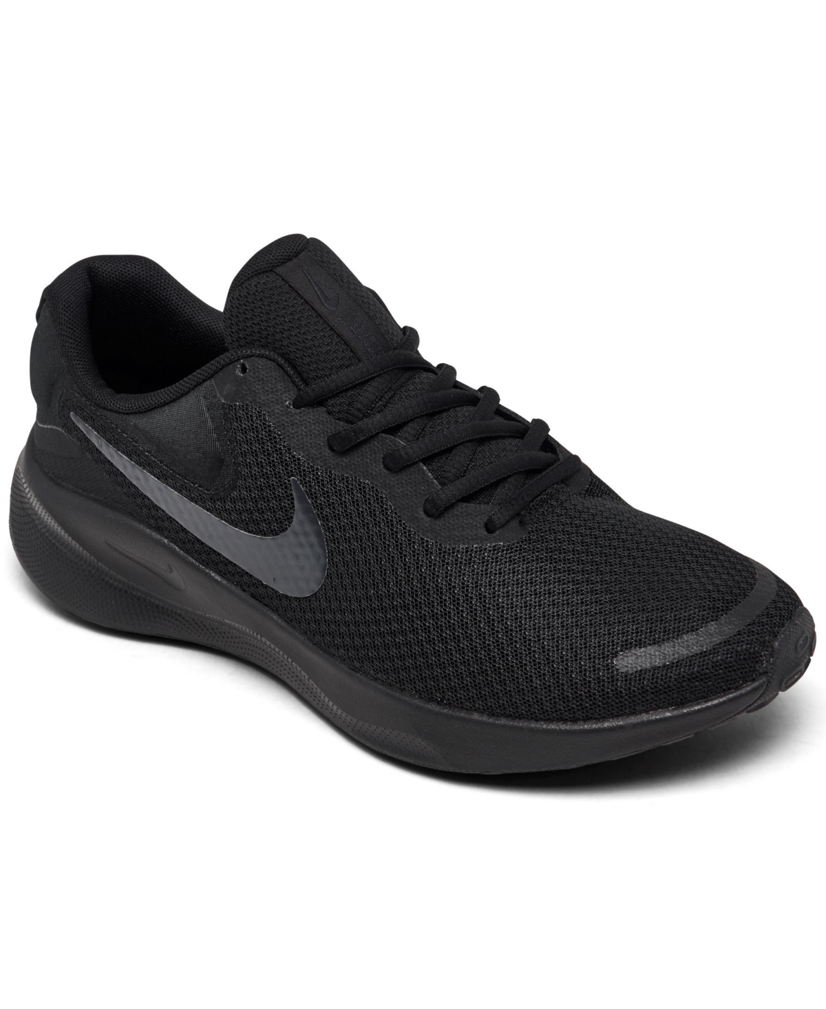 Nike Women's Revolution 7 Running Sneakers From Finish Line In Black,off Noir