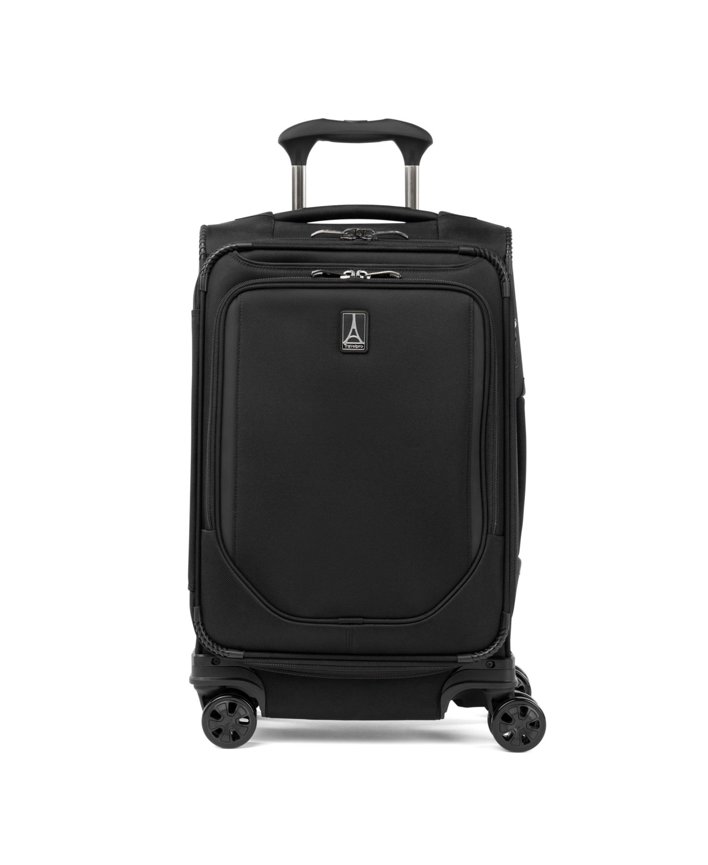 Чемодан Travelpro Crew Classic Carry-on Spinner Expandable Spinner, цвет: Угольно-чёрный — фото 1