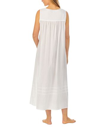 The Eileen Dobby Stripe White Gown - Eileen West