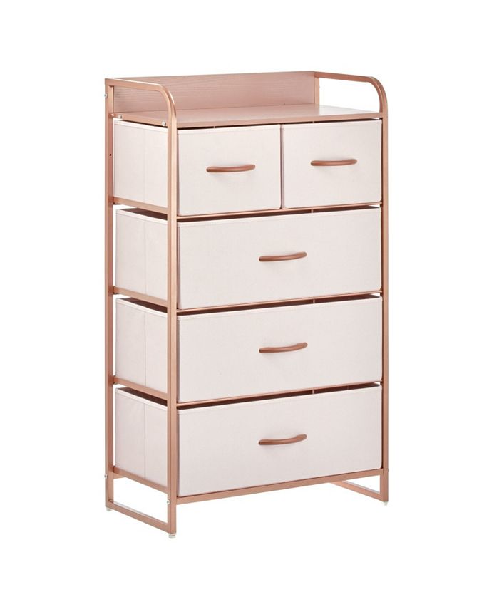 mDesign Tall Dresser Storage Chest, 5 Fabric Drawers Macy's