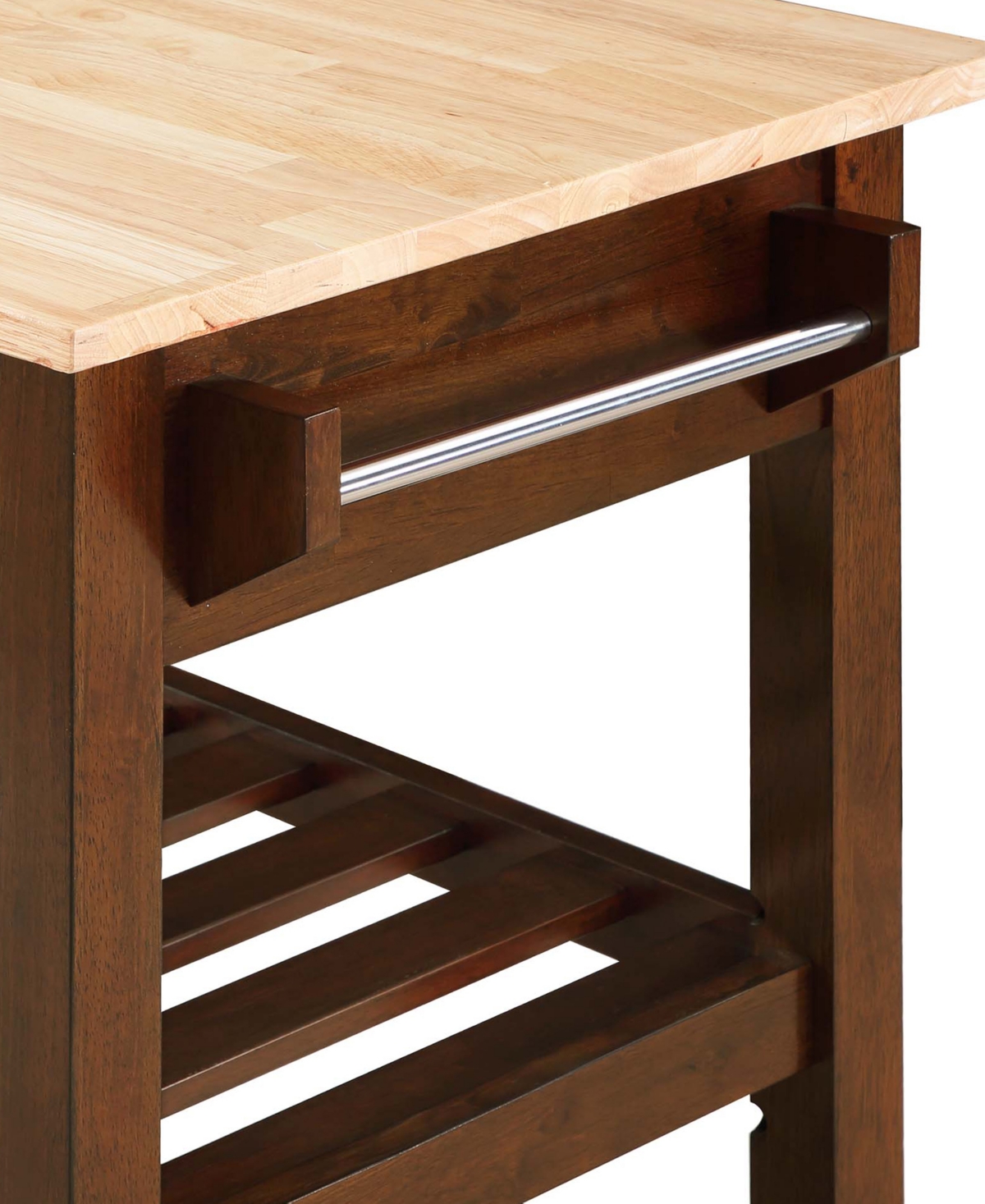 Convenience Concepts American Heritage Wood 3 Tier Butcher Block Kitchen Cart - Butcher Block