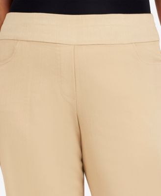 Plus Size  Women's Super Stretch Mid- Rise Average Length Pant