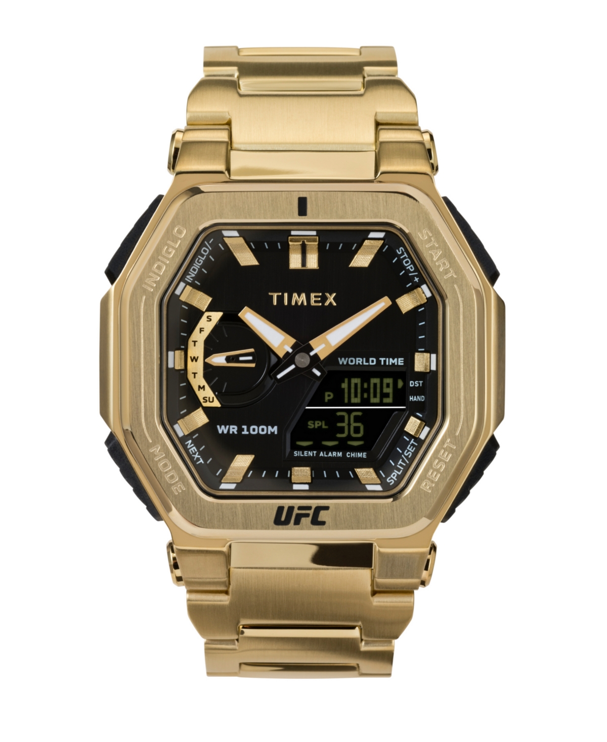 Ufc Men's Colossus Analog-Digital Gold-Tone Stainless Steel Watch, 45mm - Gold-Tone