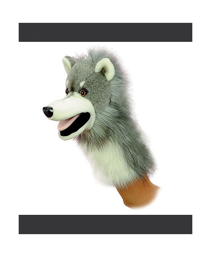 Aurora Medium Wolfgang Hand Puppet Interactive Plush Toy Gray 10" - Macy's