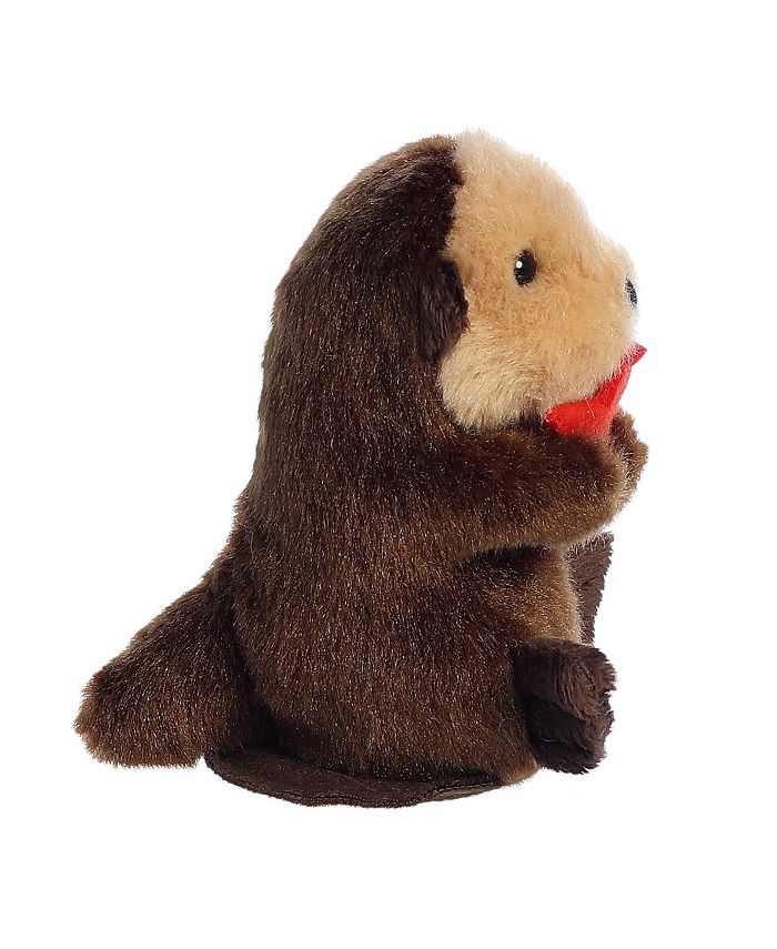 Aurora Mini Spiffy Otter Shoulderkins Adorable Plush Toy Brown 4.5 ...