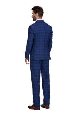 Men's 3-Piece Slim Fit Check Suit