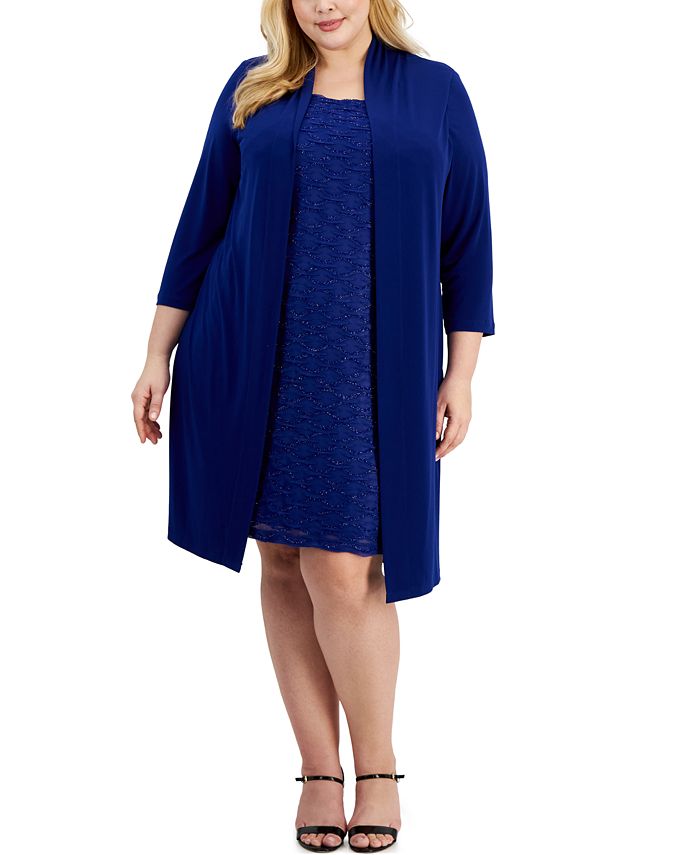 Macy's plus size on sale jacket dresses