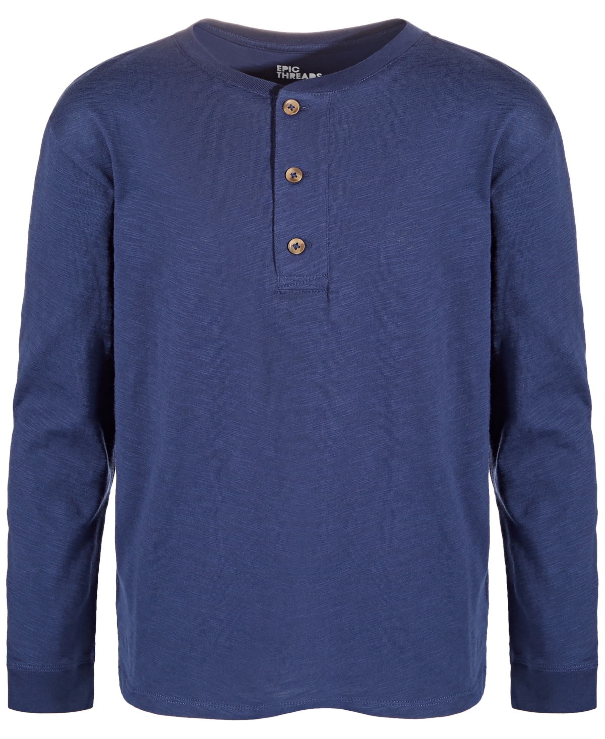 Shop Epic Threads Big Boys Solid Henley Shirt, Created For Macy's In Medieval Blue
