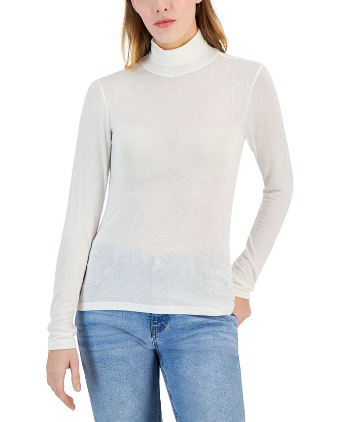 Lucky Brand Women's Mock-Neck Long-Sleeve Layering Top - Macy's
