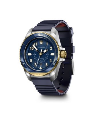 Victorinox Men's Journey 1884 Quartz Three Hands Steel Aluminum Rubber Strap Watch 43mm