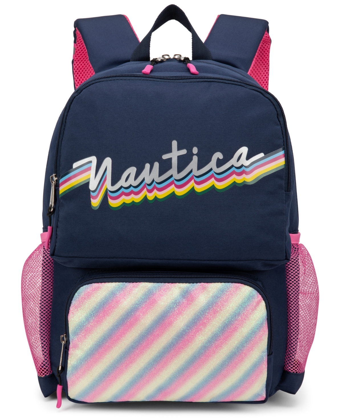 Nautica Kids Backpack For School, 16" H In Retro Rainbow