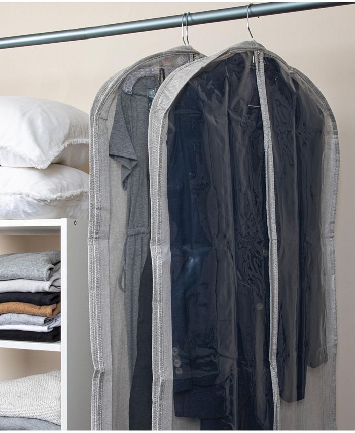 Household Essentials Hanging Zippered Garment Storage Bag with Clear