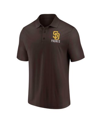 Men's Brown, White San Diego Padres Two-Pack Logo Lockup Polo Shirt Set