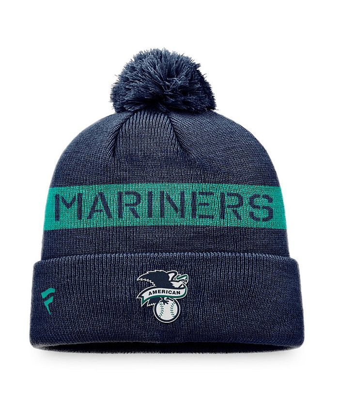 Fanatics Men's Branded Navy, Aqua Seattle Mariners League Logo Cuffed