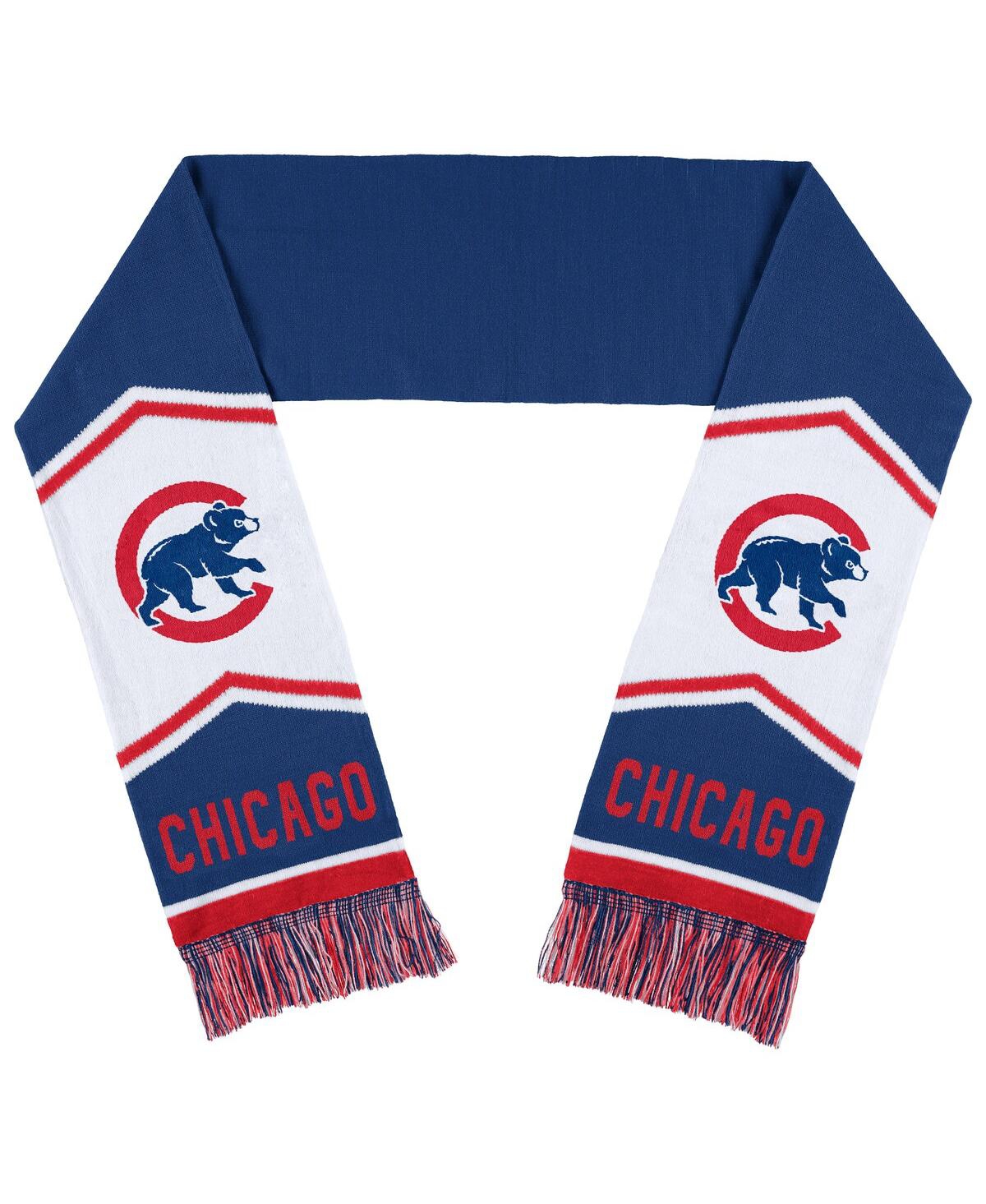 Wear By Erin Andrews Women's  Chicago Cubs Jacquard Stripe Scarf In Blue