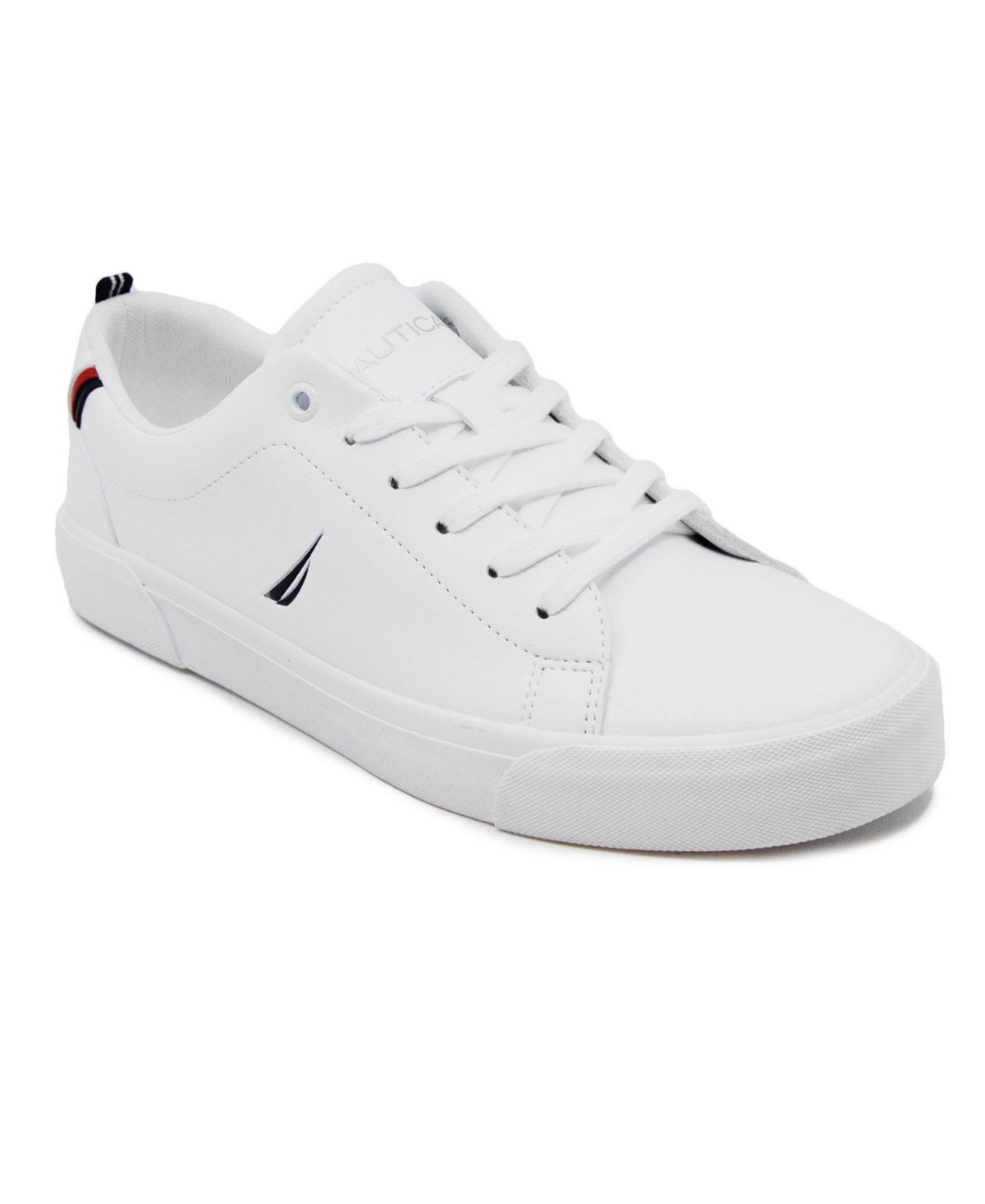 Nautica Men's Graves Court Lace Up Sneakers In White,navy