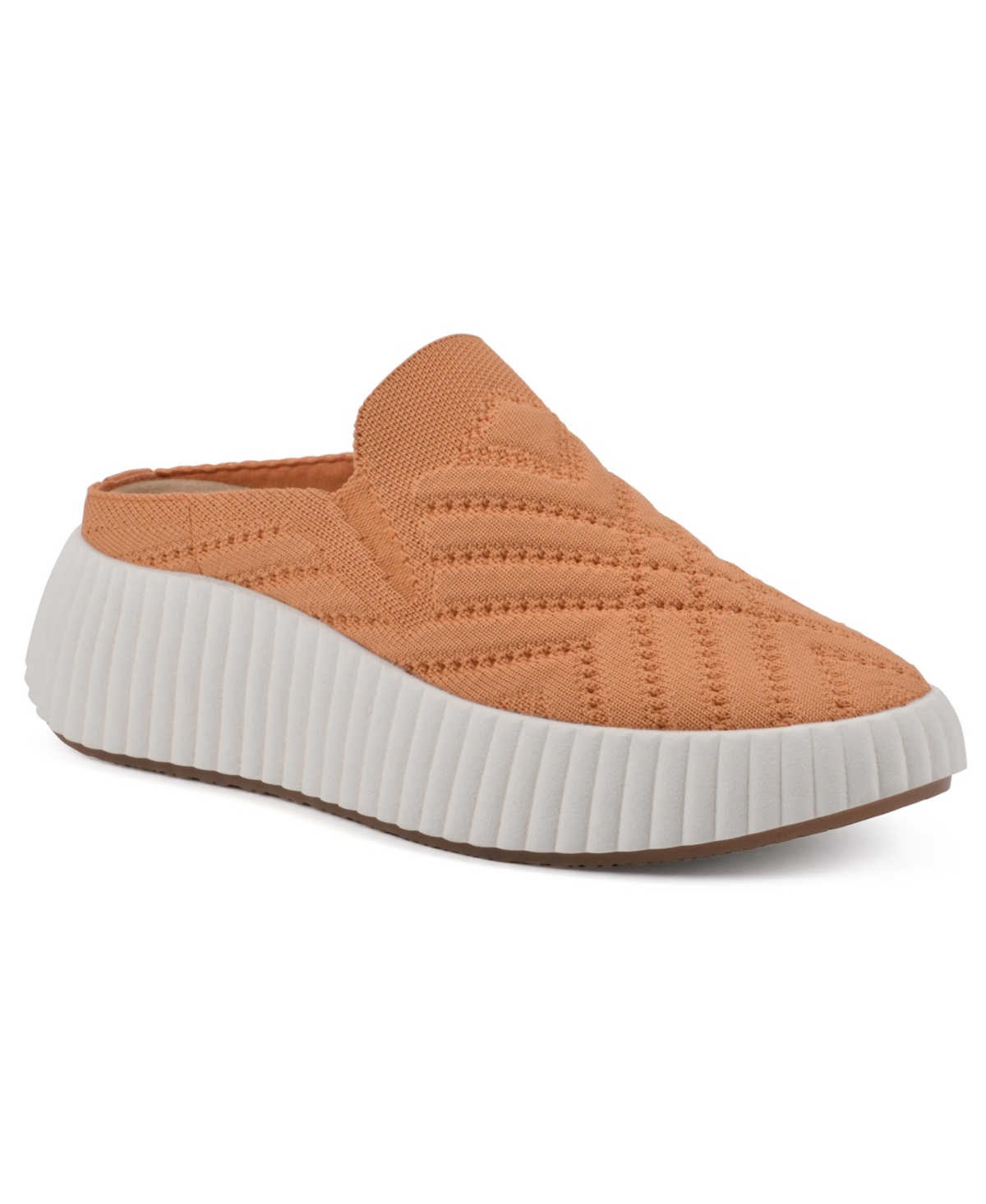 White Mountain Women's Dystant Slip On Platform Sneakers In Apricot,fabric