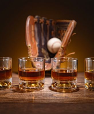 Baseball Whiskey Glasses, Set of 4