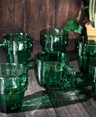 Cactus Stackable Drinking Glasses, Set of 6
