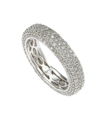 Suzy Levian Sterling Silver Cubic Zirconia Eternity Band
