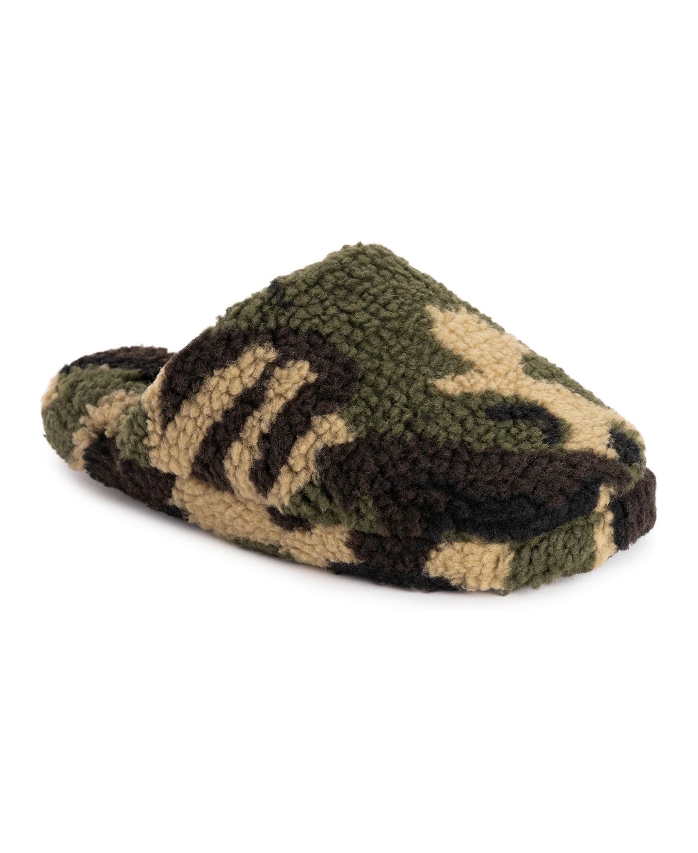 Женские тапочки MUK LUKS Maven Slipper, цвет: Оливковый камуфляжный — фото 1