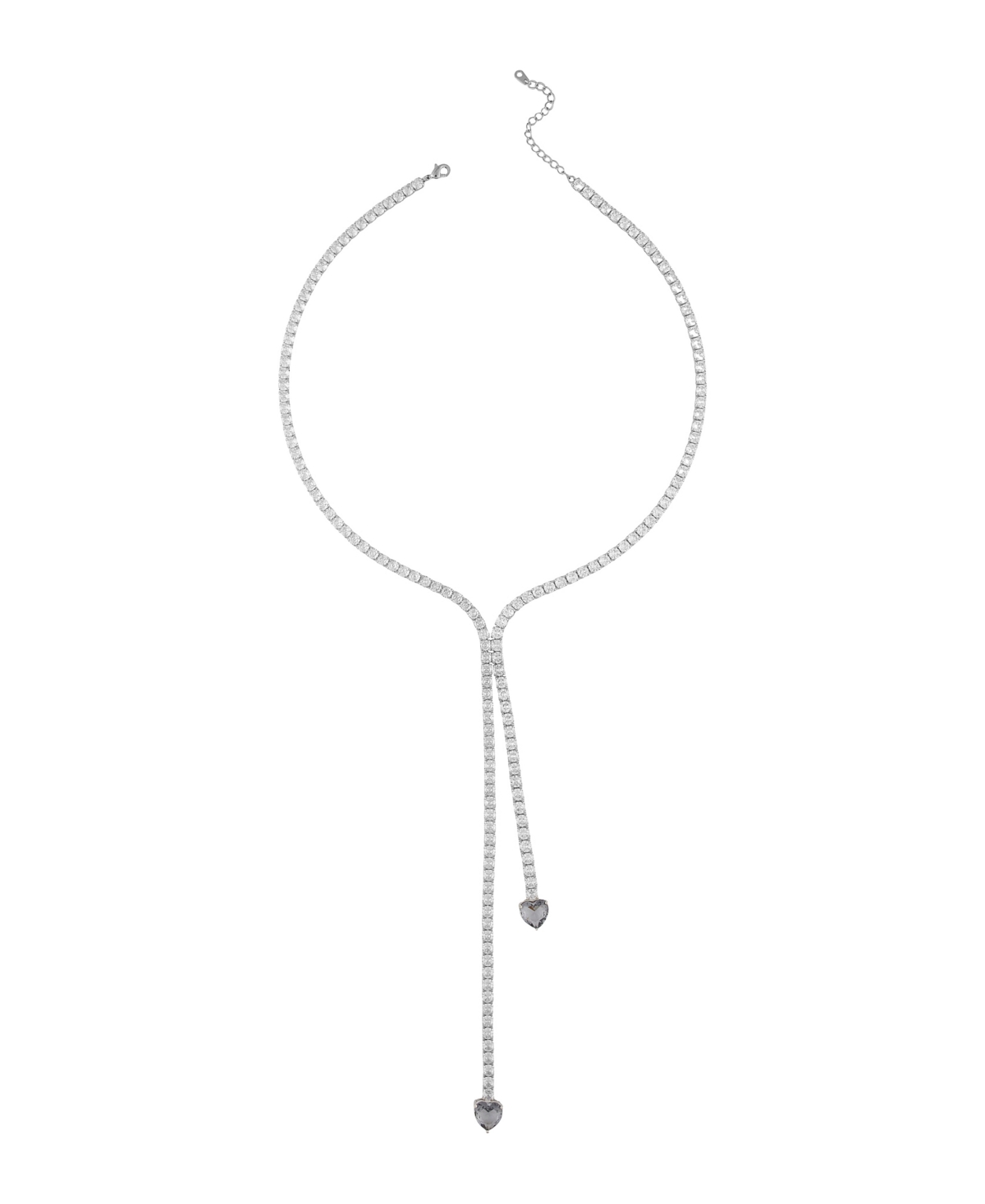 18K Platinum Plated Brass lariat Necklace - Gold