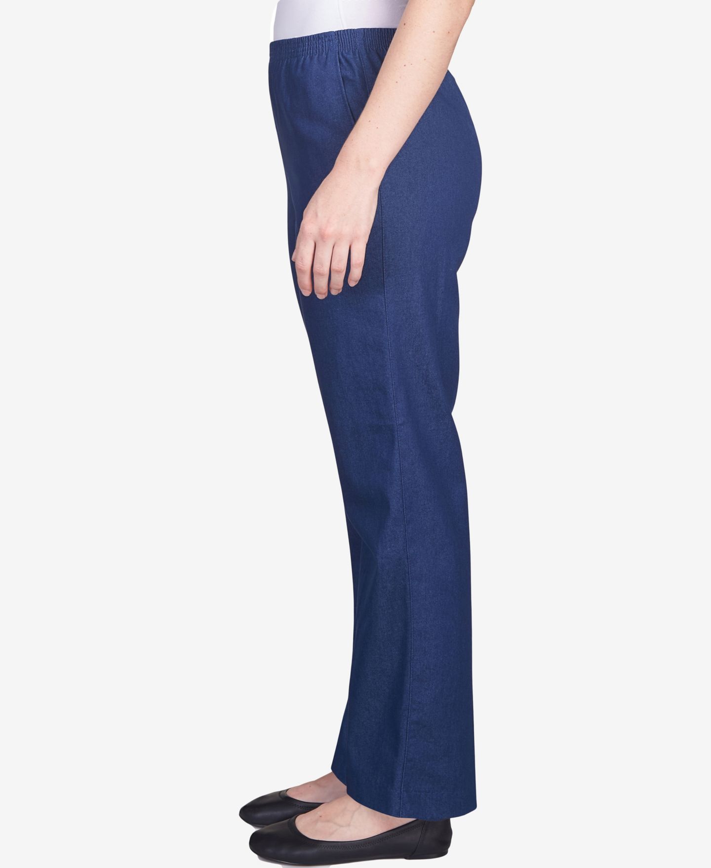 Женские джинсы Alfred Dunner Classics Pull-On Denim Pants in Petite and Petite Short, цвет: Джинсовый — фото 4