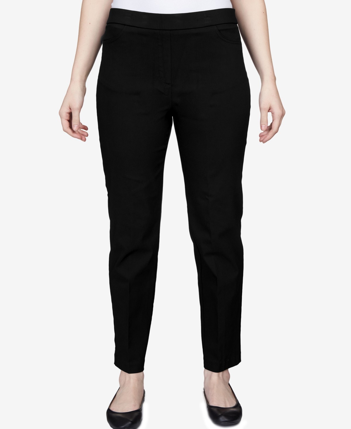 Женские брюки Alfred Dunner Petite Classics Tummy-Control Pull-On Straight-Leg Pants, Petite & Petite Short — фото 1