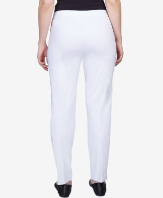 Petite Classics Tummy-Control Pull-On Straight-Leg Pants, Petite & Petite Short