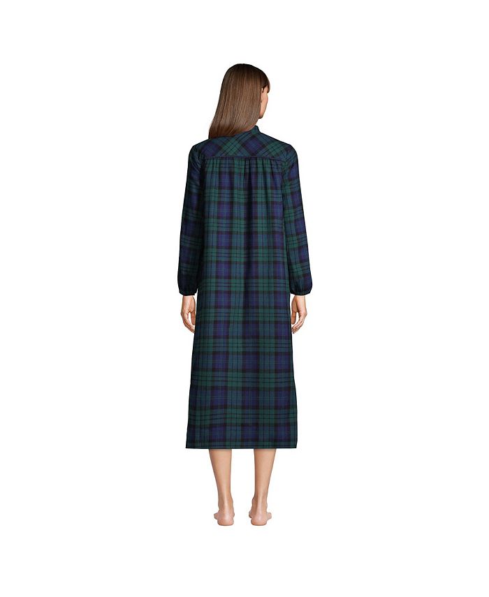 Lands' End Women's Long Sleeve Flannel Nightgown Macy's