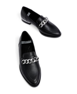 Rag and Co Womens Pola Leather Horsebit Loafers