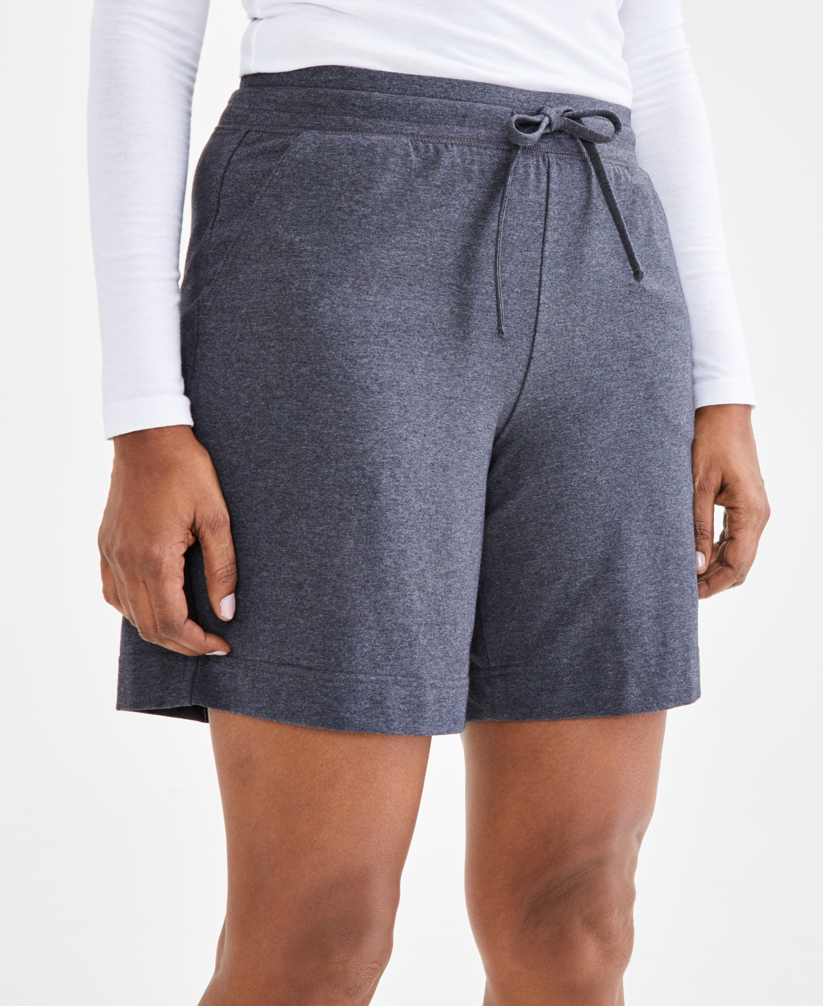 Style & Co Women's Mid Rise Sweatpant Shorts, Created for Macy's