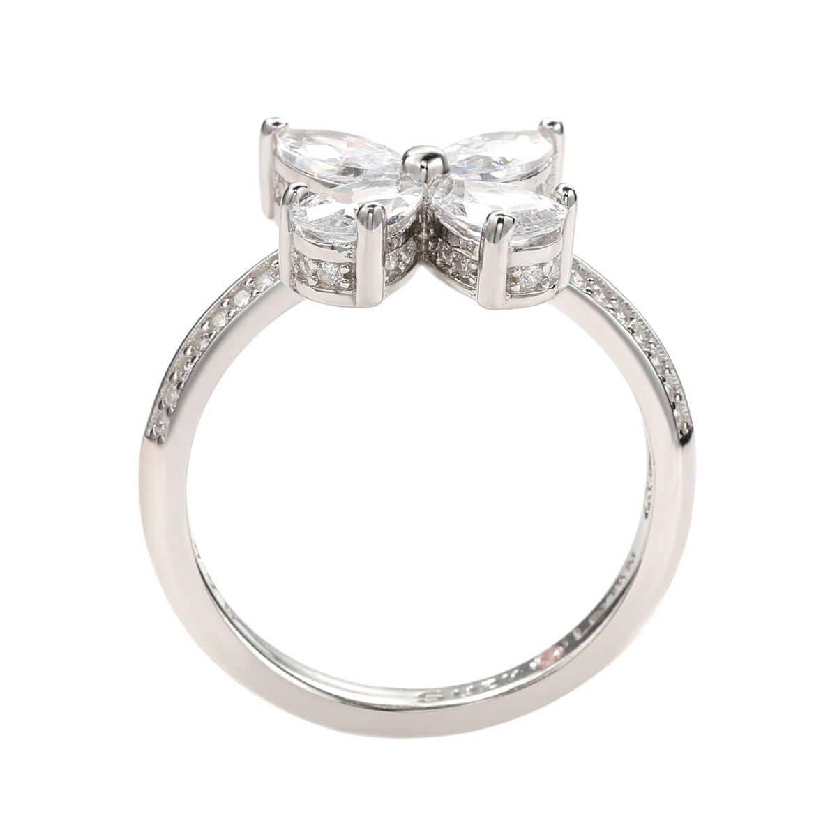 Suzy Levian New York Suzy Levian Sterling Silver Cubic Zirconia Butterfly Ring