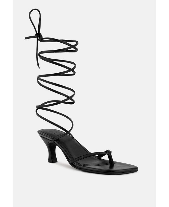 Macy's lace up best sale heels
