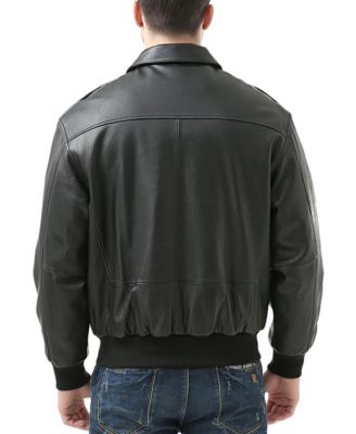 Men A-2 Leather Flight Bomber Jacket