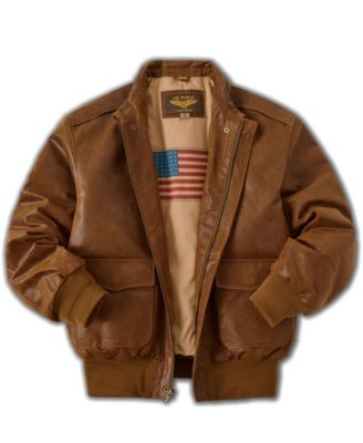 Mens outlet leather flight / bomber Jacket